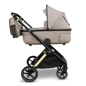 Navicella beige del Trio Bellaboo Chic con borsa mamma coordinata
